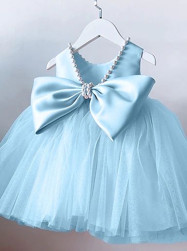 Cute princess dress for infants – satin top and net bottom