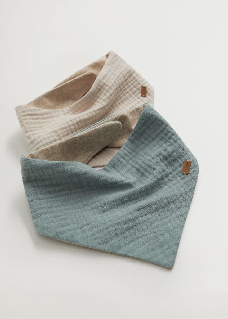 Modern minimalist baby bandana bib in grey

