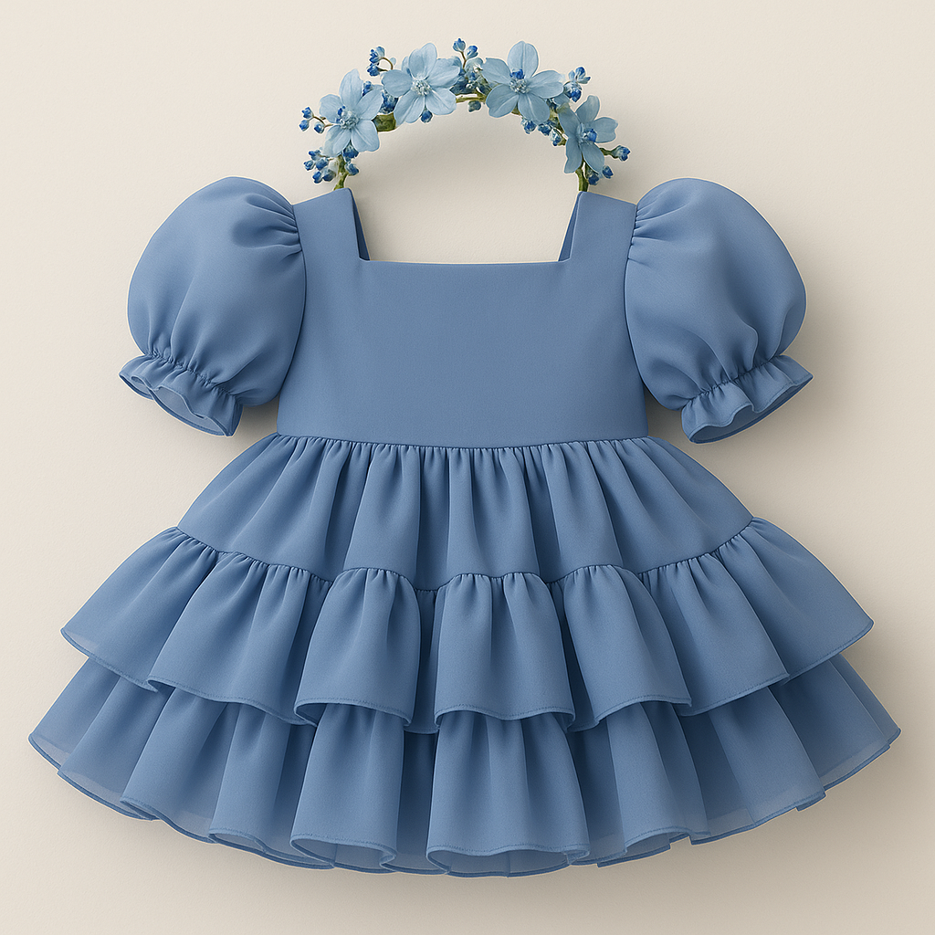 Blue frock for baby girl

