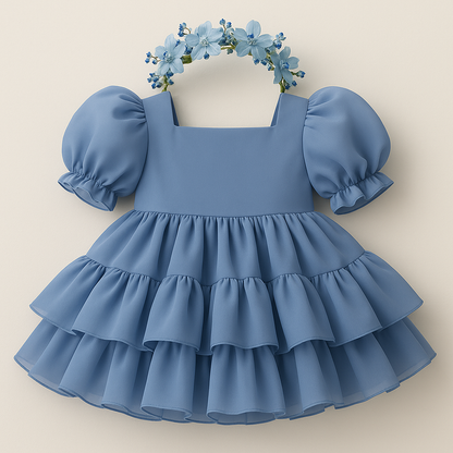Blue frock for baby girl

