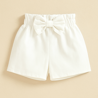 Elastic waist cotton shorts for girls
