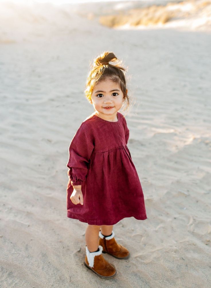 Cute girl wearing soft cotton dress
