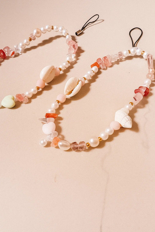 Shell Beaded Phone Charm Strap for Girls & Women